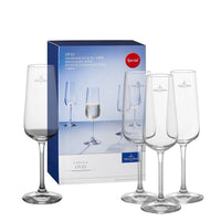 25 Cl Villeroy And Boch Ovid Champagnerflöte aus Glas Set mit 4 Teilen