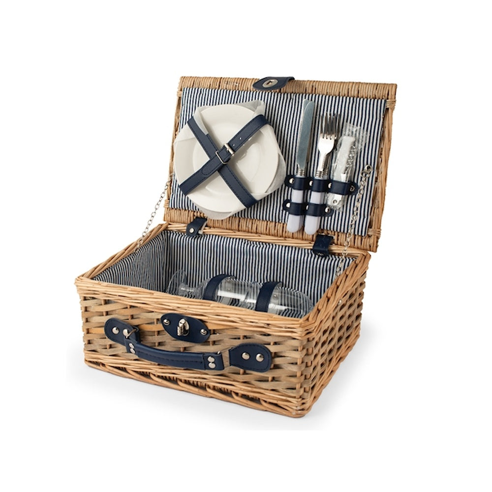 H&H Pic Nic Picknickkorb Für 2 Personen Mit Geschirr In Rattan