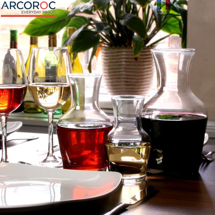 50 Cl Arcoroc Vin Karaffe aus Glas Set mit 12 Teilen