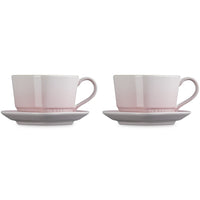 22 cl - Le Creuset Cuore Tasse Cappuccino Avec Soucoupe En Grès Émaillé Set 2 Pz