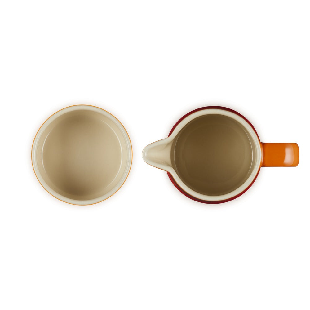 Le Creuset Evolution milk and sugar set milk jug 30 cl with sugar jar in vitrified stoneware - set of 2 pieces