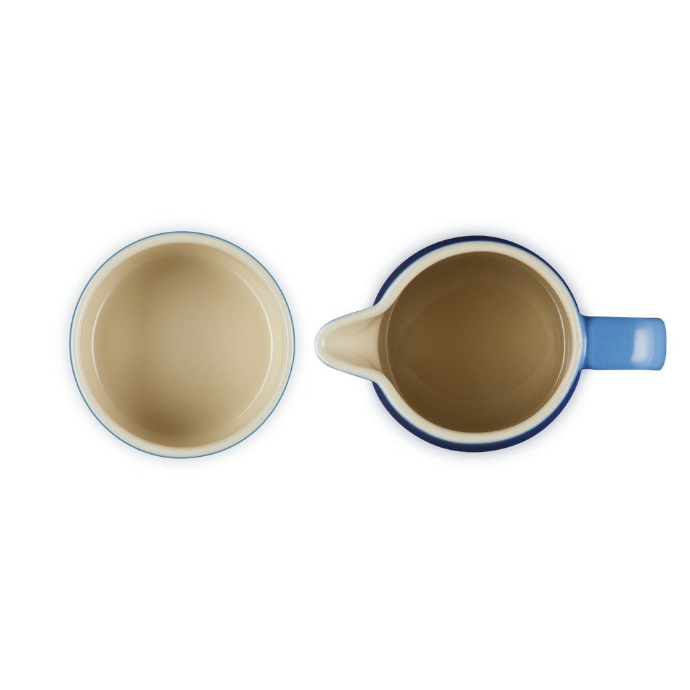 Le Creuset Evolution milk and sugar set milk jug 30 cl with sugar jar in vitrified stoneware - set of 2 pieces