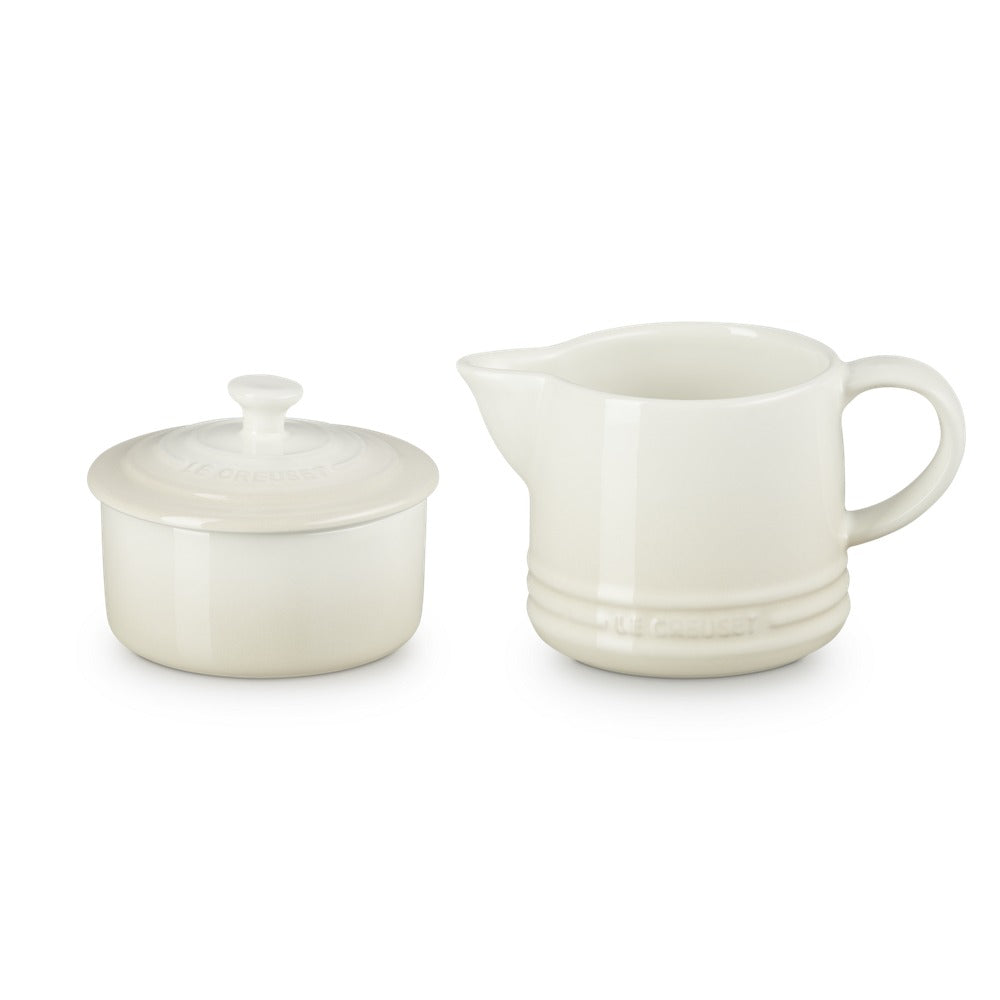 Le Creuset Evolution milk and sugar set milk jug 30 cl with sugar jar in vitrified stoneware - set of 2 pieces