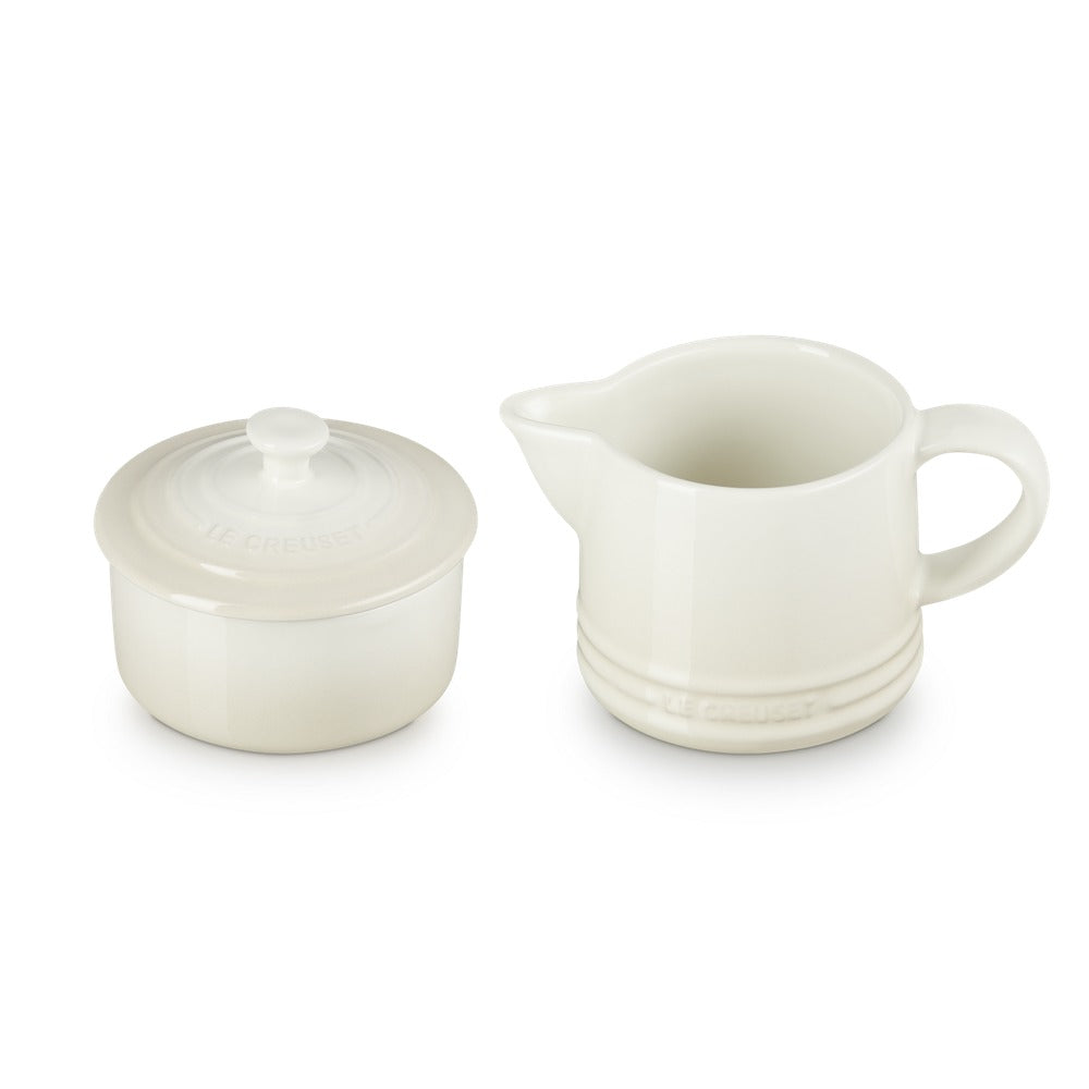 Le Creuset Evolution milk and sugar set milk jug 30 cl with sugar jar in vitrified stoneware - set of 2 pieces