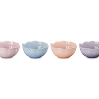 10 cm - Le Creuset Anemone Flower Bowl in Stoneware Set of 4 Pcs