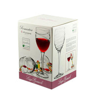 38 Cl Bormioli Luigi Romantica Verre à Vin Rouge en Verre - Lot de 4 Pièces