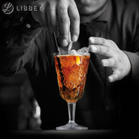 30 Cl Libbey Hobstar Rode wijnglas van glas Set van 12 stuks