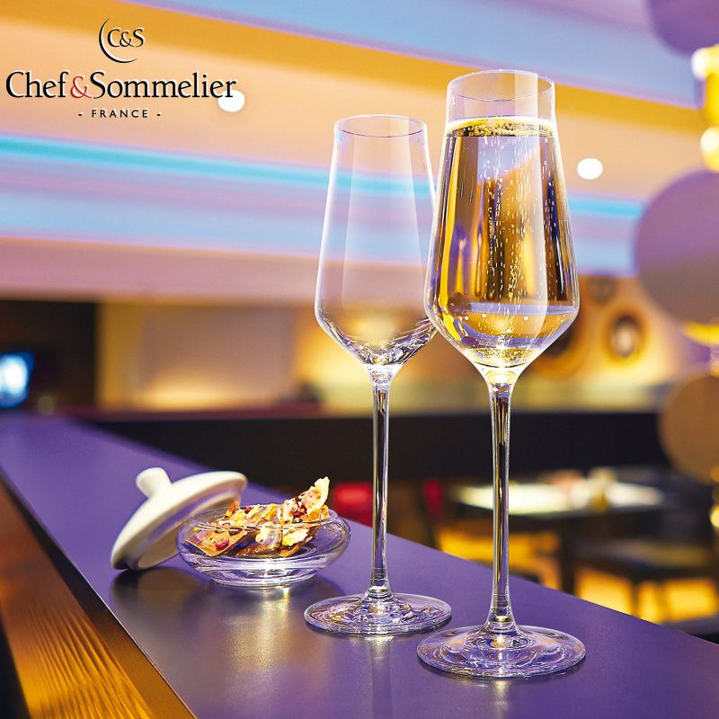 21 Cl Chef And Sommelier Reveal Up Champagnerflöte aus Glas Set mit 6 Teilen