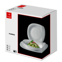 Bormioli Rocco Parma Service de Vaisselle en Verre Opale - Lot de 18 Pcs