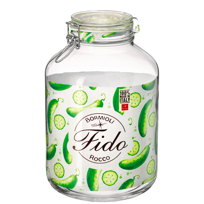500 Cl Bormioli Rocco Fido Tarro Hermético Cilíndrico en Vidrio - Set de 6 Pzs
