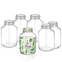 500 Cl Bormioli Rocco Fido Tarro Hermético Cilíndrico en Vidrio - Set de 6 Pzs