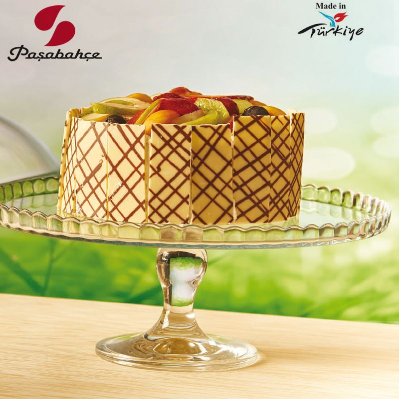 32 Cm Pasabahce Patisserie Raised Cake Stand in Glass