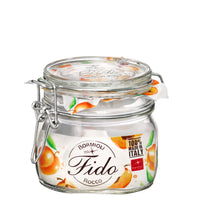 50 Cl Bormioli Rocco Fido Cylindrical Airtight Glass Jar - Set of 6 Pcs
