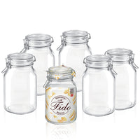 200 Cl Bormioli Rocco Fido Bocal Hermétique En Verre Set de 6 Pcs