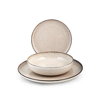H&H Pearl Tafelservice Aus Porzellan Set mit 12 Stück