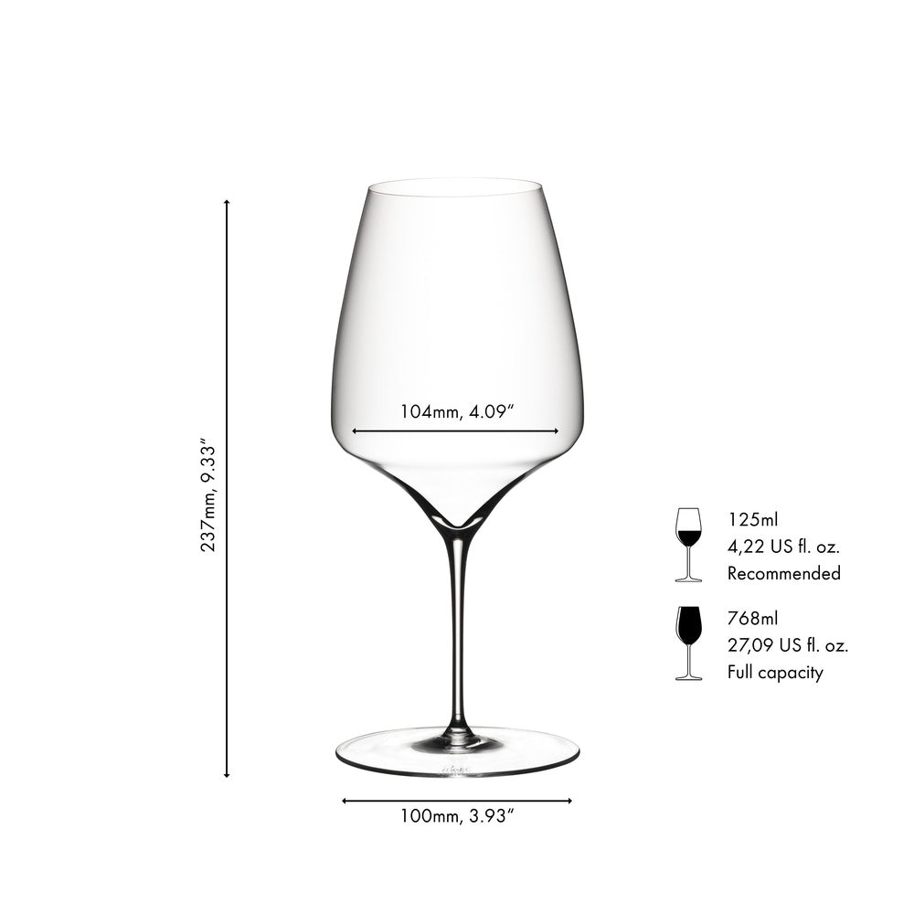 76.8 cl - Riedel Manufaktur Vitis Calice Vino Rosso Cabernet Merlot In Vetro