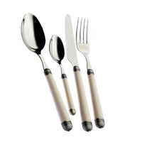 Bugatti Dorico Besteckset mit versilberter Zwinge Edelstahl und ABS Set mit 24 Stk