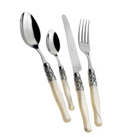 Bugatti Selene Servizio Posate Ghiera Cromata Acciaio Inox Set 24 Pz