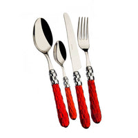 Bugatti Cristallo Cutlery Set Chrome Rim Stainless Steel Set of 24 Pz