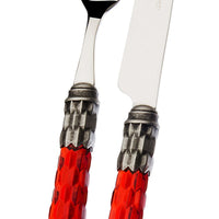 Bugatti Cristallo Juego de Cubiertos Borde Plateado Acero Inoxidable Set de 24 Pzas