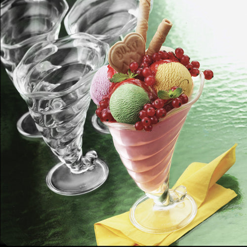 32 Cl Bormioli Rocco Fortuna Coupe à glace en verre Set de 3 pièces