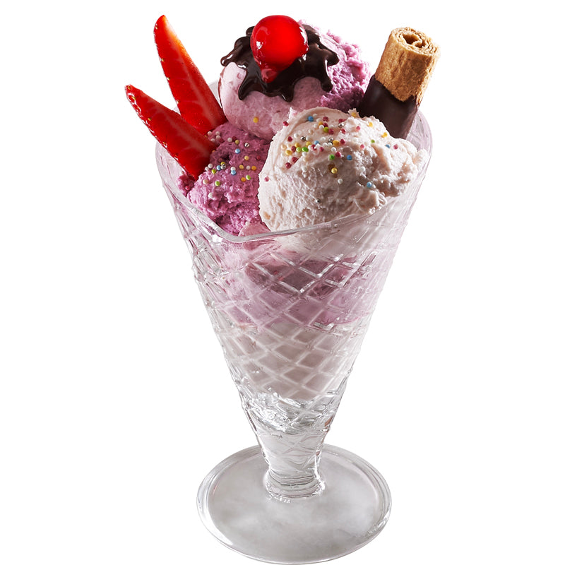 27 Cl Bormioli Rocco Gelato IJscoupe hoorntje van glas Set van 6 st