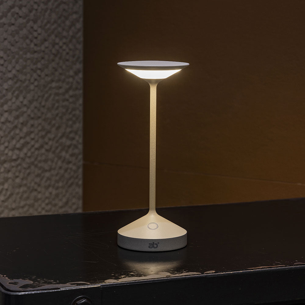 22 cm - Abert Tempo Mini rechargeable table lamp in aluminum