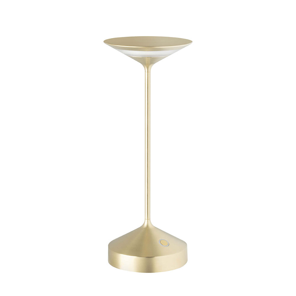 28 cm - Abert Tempo Lampada Da Tavolo Ricaricabile In Alluminio