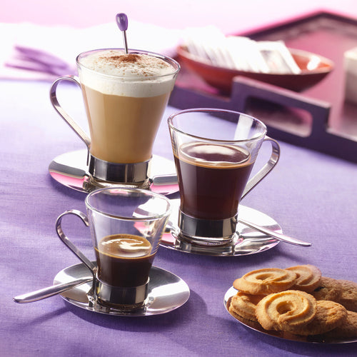 11 Cl Bormioli Rocco Ypsilon Espressotasse aus Sicherheitsglas - Set mit 3 Stück