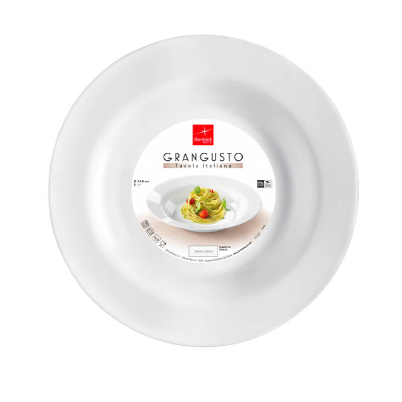 29 5 Cm Bormioli Rocco Grangusto pastabord van opaal gehard glas Set van 6 st