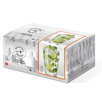 37 Cl Bormioli Rocco Rock Bar Frisdrankglas in Gehard Glas - Set van 6 Stuks