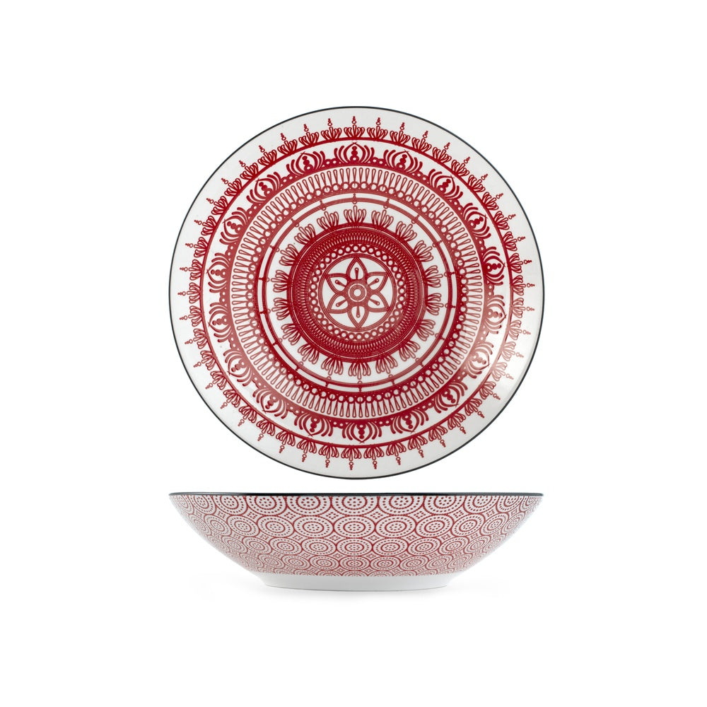23.5 cm - H&H Nomad Bruno Barbieri Ensaladera texturas surtidas de porcelana premium - Set de 2 pz