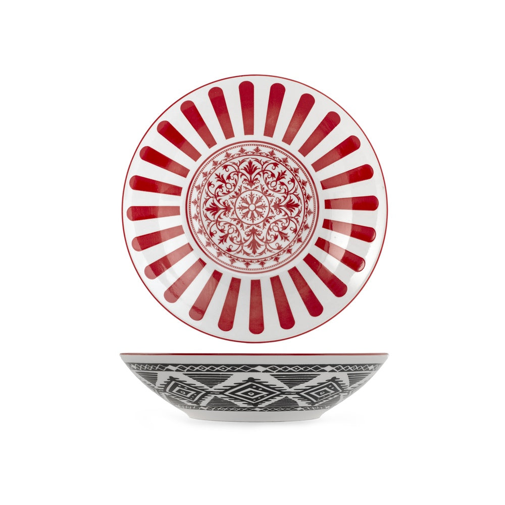 23.5 cm - H&H Nomad Bruno Barbieri Ensaladera texturas surtidas de porcelana premium - Set de 2 pz