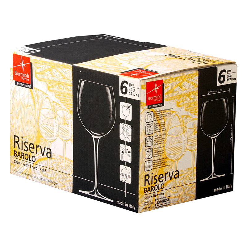 48 Cl Bormioli Rocco Riserva Rotweinglas Aus Glas Set 6 Pezzi