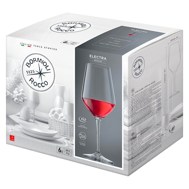 44 Cl Bormioli Rocco Electra Copa de Vino Blanco en Vidrio - Set de 6 Piezas