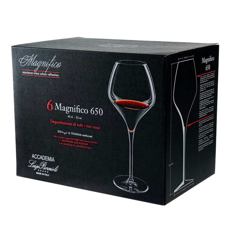 65 Cl Bormioli Luigi Magnifico Proefglas van glas Set van 6 stuks