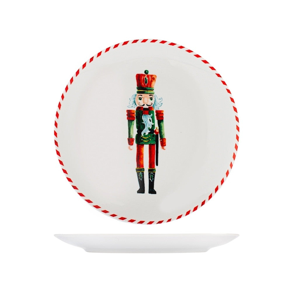 H&H Carillon Servizio Piatti Natalizio In Porcellana - Set 18 Pz
