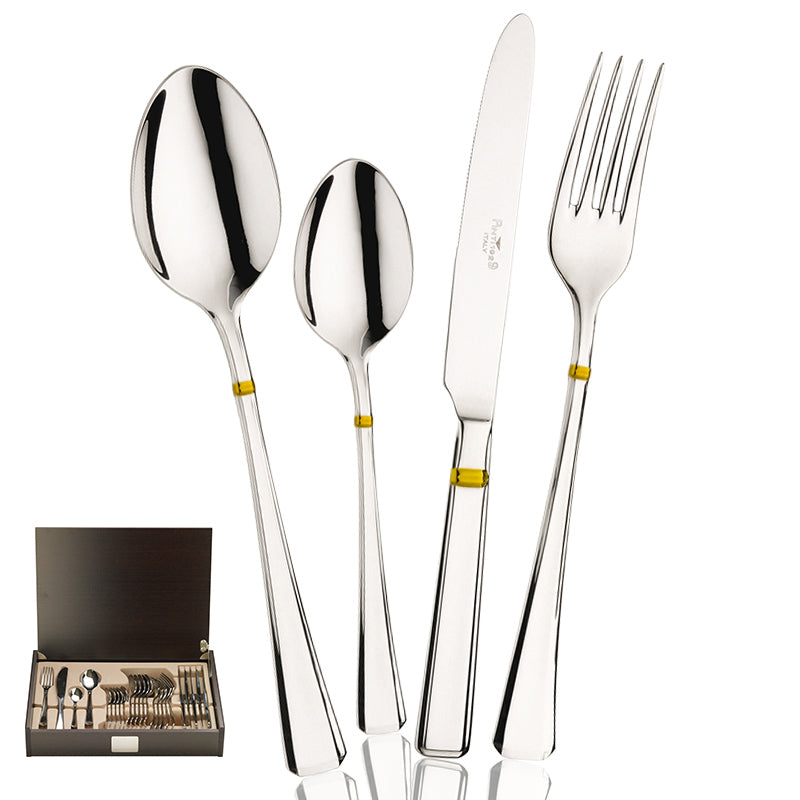 Pintinox Leonardo servicio de cubiertos de acero inoxidable Set de 24 pz