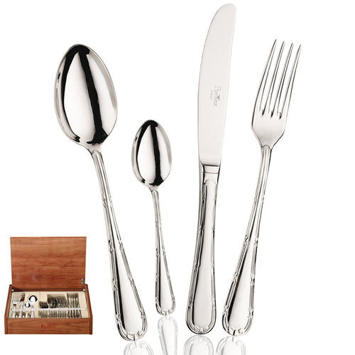 Pintinox Filet Service de Couverts en Acier Inoxydable - Lot de 24 Pcs