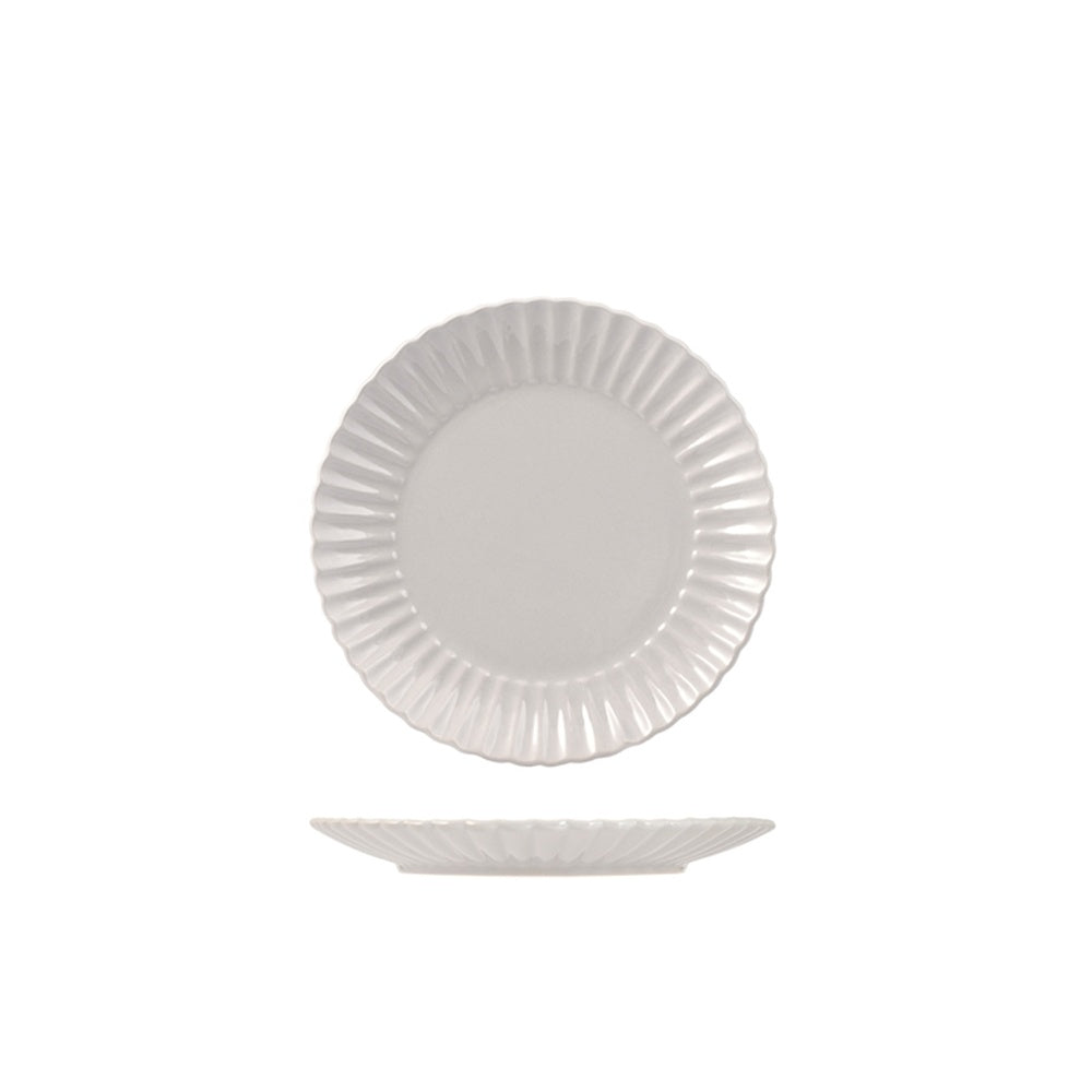 21 cm - H&H Lotus plato fruta gres set 6 uds