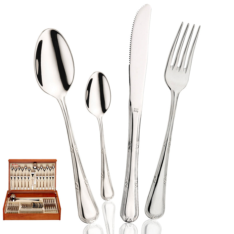 Pintinox ValenciaService de couverts en acier inoxydable set de 75 pièces