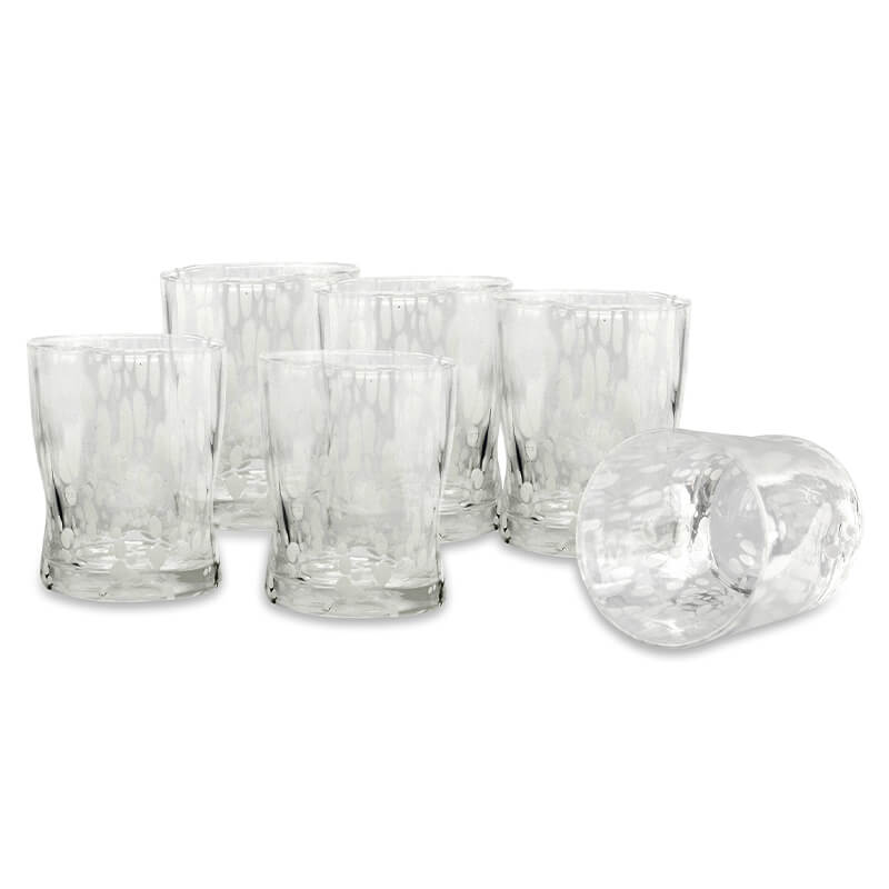 33 Cl Drops water glass in glass - set of 6 pieces