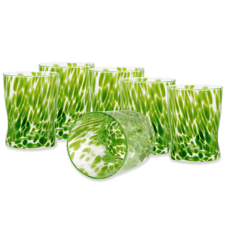 33 Cl Drops water glass in glass - set of 6 pieces