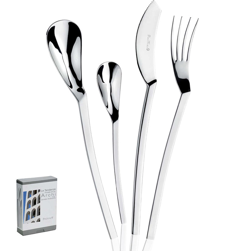 Pintinox Archi Juego Cubiertos En Acero Inoxidable Set 24 piezas