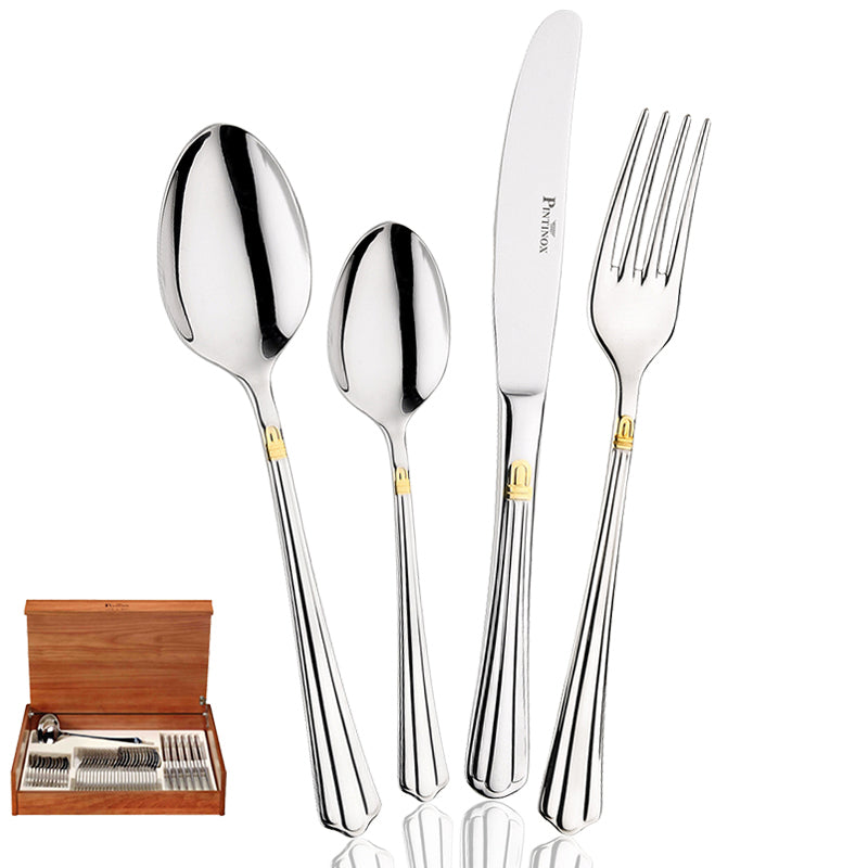 Pintinox Bernini Juego De Cubiertos En Acero Inoxidable Set 49 Pz