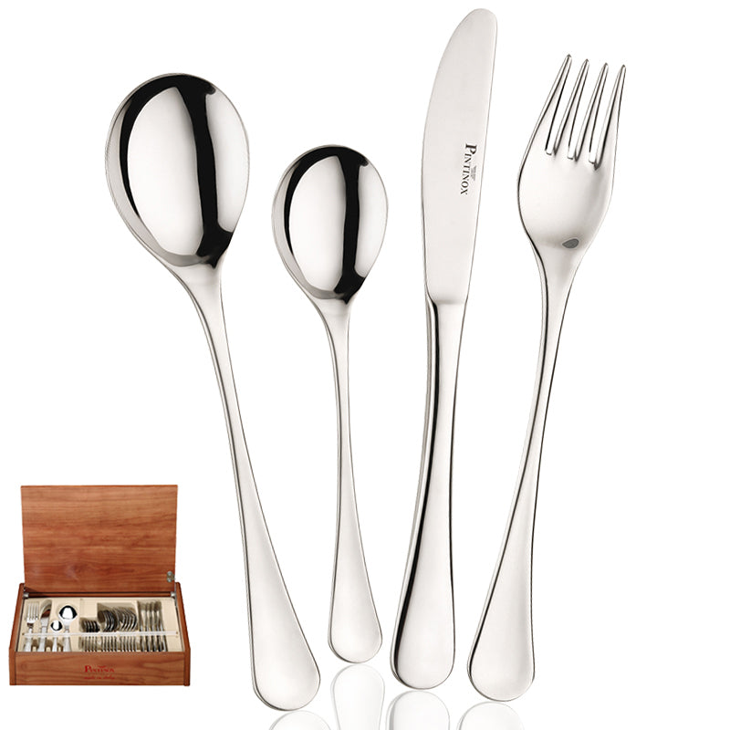 Pintinox Solaris Service De Couverts En Acier Inoxydable Set 24 Pz