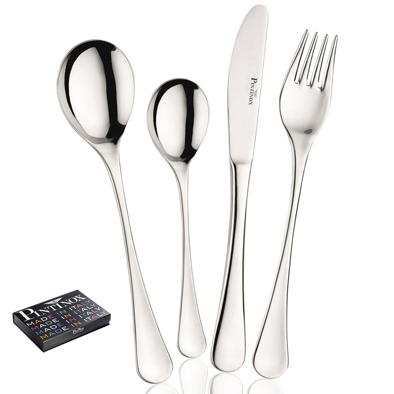 Pintinox Solaris Service De Couverts En Acier Inoxydable Set 24 Pz