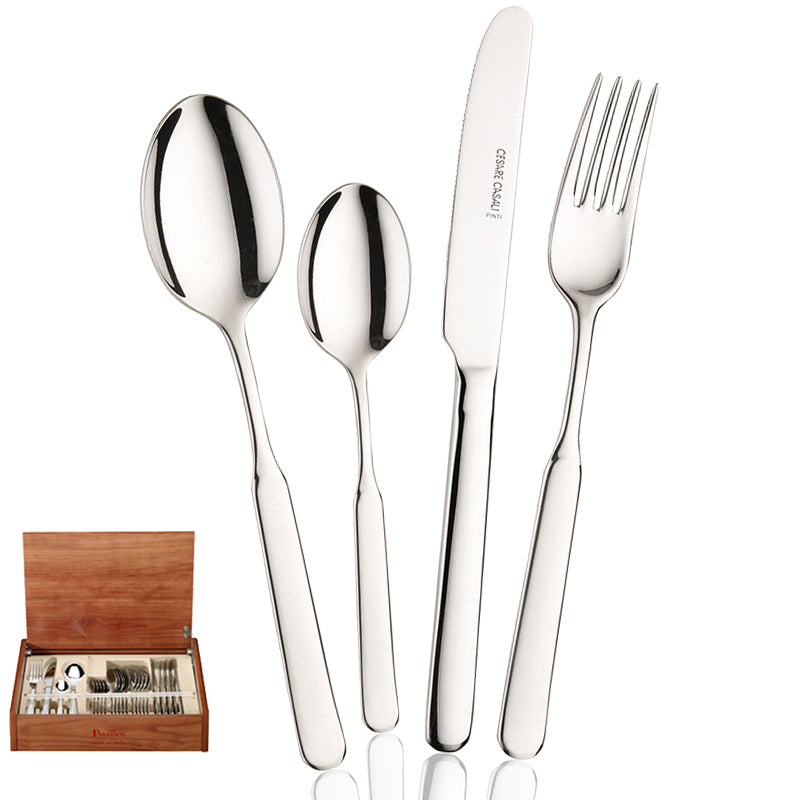 Pintinox Casali juego de cubiertos en acero inoxidable - set 24 piezas