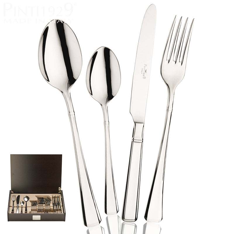 Pintinox Leonardo servicio de cubiertos de acero inoxidable Set de 24 pz
