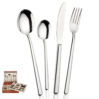 Pintinox Synthesis Cutlery Set In Stainless Steel Set 126 Pcs